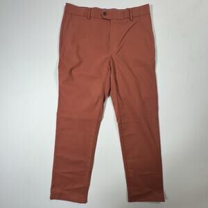 Charles Tyrwhitt Rust Chinos 32x32 Hemmed 29 Slim Fit Non Iron Pants NEW NWT